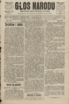 Głos Narodu : dziennik polityczny, założony w roku 1893 przez Józefa Rogosza (wydanie poranne). 1903, nr 112