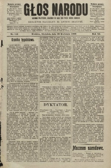 Głos Narodu : dziennik polityczny, założony w roku 1893 przez Józefa Rogosza (wydanie poranne). 1903, nr 113