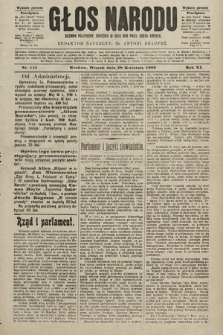 Głos Narodu : dziennik polityczny, założony w roku 1893 przez Józefa Rogosza (wydanie poranne). 1903, nr 115