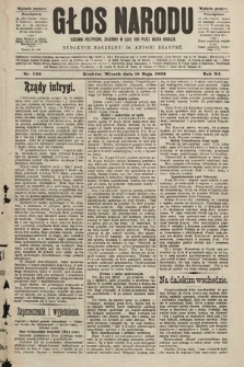 Głos Narodu : dziennik polityczny, założony w roku 1893 przez Józefa Rogosza (wydanie poranne). 1903, nr 136