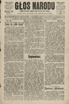 Głos Narodu : dziennik polityczny, założony w roku 1893 przez Józefa Rogosza (wydanie poranne). 1903, nr 137