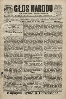 Głos Narodu : dziennik polityczny, założony w roku 1893 przez Józefa Rogosza (wydanie południowe). 1900, nr 154