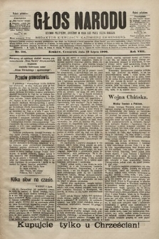 Głos Narodu : dziennik polityczny, założony w roku 1893 przez Józefa Rogosza (wydanie południowe). 1900, nr 156