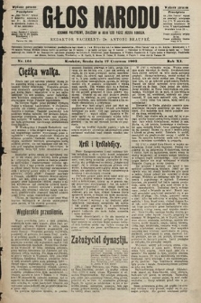 Głos Narodu : dziennik polityczny, założony w roku 1893 przez Józefa Rogosza (wydanie poranne). 1903, nr 164