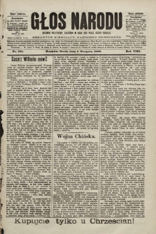 Głos Narodu : dziennik polityczny, założony w roku 1893 przez Józefa Rogosza (wydanie południowe). 1900, nr 179