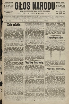 Głos Narodu : dziennik polityczny, założony w roku 1893 przez Józefa Rogosza (wydanie poranne). 1903, nr 170