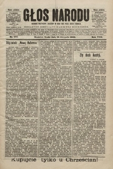 Głos Narodu : dziennik polityczny, założony w roku 1893 przez Józefa Rogosza (wydanie południowe). 1900, nr 190
