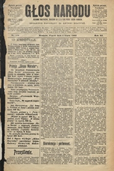 Głos Narodu : dziennik polityczny, założony w roku 1893 przez Józefa Rogosza (wydanie poranne). 1903, nr 179