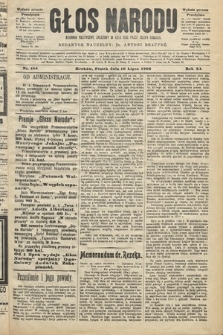 Głos Narodu : dziennik polityczny, założony w roku 1893 przez Józefa Rogosza (wydanie poranne). 1903, nr 186