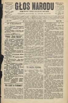 Głos Narodu : dziennik polityczny, założony w roku 1893 przez Józefa Rogosza (wydanie poranne). 1903, nr 187