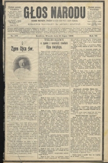 Głos Narodu : dziennik polityczny, założony w roku 1893 przez Józefa Rogosza (wydanie poranne). 1903, nr 197