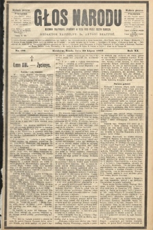 Głos Narodu : dziennik polityczny, założony w roku 1893 przez Józefa Rogosza (wydanie poranne). 1903, nr 198