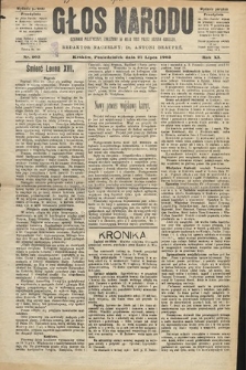 Głos Narodu : dziennik polityczny, założony w roku 1893 przez Józefa Rogosza (wydanie poranne). 1903, nr 203