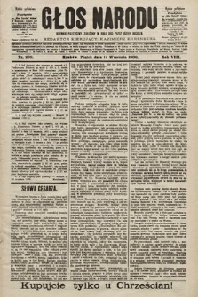 Głos Narodu : dziennik polityczny, założony w roku 1893 przez Józefa Rogosza (wydanie południowe). 1900, nr 209