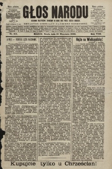 Głos Narodu : dziennik polityczny, założony w roku 1893 przez Józefa Rogosza (wydanie południowe). 1900, nr 213
