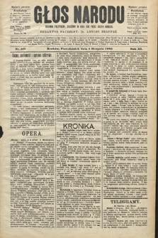 Głos Narodu : dziennik polityczny, założony w roku 1893 przez Józefa Rogosza (wydanie poranne). 1903, nr 210
