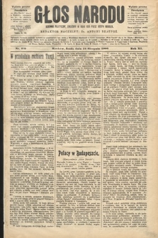 Głos Narodu : dziennik polityczny, założony w roku 1893 przez Józefa Rogosza (wydanie poranne). 1903, nr 219