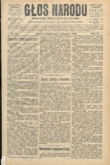 Głos Narodu : dziennik polityczny, założony w roku 1893 przez Józefa Rogosza (wydanie poranne). 1903, nr 221