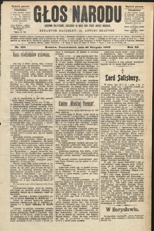 Głos Narodu : dziennik polityczny, założony w roku 1893 przez Józefa Rogosza (wydanie poranne). 1903, nr 230
