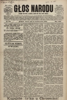 Głos Narodu : dziennik polityczny, założony w roku 1893 przez Józefa Rogosza (wydanie południowe). 1900, nr 234