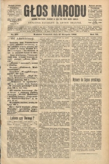 Głos Narodu : dziennik polityczny, założony w roku 1893 przez Józefa Rogosza (wydanie poranne). 1903, nr 233