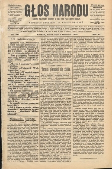 Głos Narodu : dziennik polityczny, założony w roku 1893 przez Józefa Rogosza (wydanie poranne). 1903, nr 241