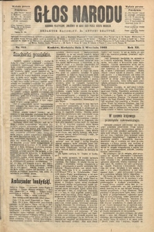 Głos Narodu : dziennik polityczny, założony w roku 1893 przez Józefa Rogosza (wydanie poranne). 1903, nr 243