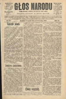 Głos Narodu : dziennik polityczny, założony w roku 1893 przez Józefa Rogosza (wydanie poranne). 1903, nr 247
