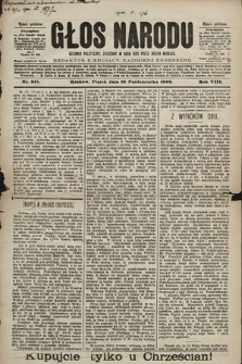 Głos Narodu : dziennik polityczny, założony w roku 1893 przez Józefa Rogosza (wydanie południowe). 1900, nr 245