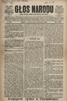 Głos Narodu : dziennik polityczny, założony w roku 1893 przez Józefa Rogosza (wydanie południowe). 1900, nr 259