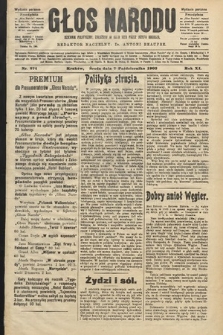 Głos Narodu : dziennik polityczny, założony w roku 1893 przez Józefa Rogosza (wydanie poranne). 1903, nr 274