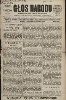 Głos Narodu : dziennik polityczny, założony w roku 1893 przez Józefa Rogosza (wydanie południowe). 1900, nr 269 [skonfiskowany]
