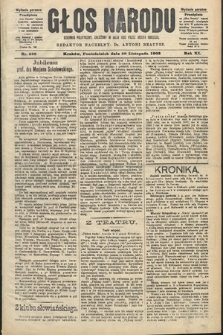 Głos Narodu : dziennik polityczny, założony w roku 1893 przez Józefa Rogosza (wydanie poranne). 1903, nr 328