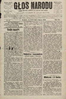 Głos Narodu : dziennik polityczny, założony w roku 1893 przez Józefa Rogosza (wydanie poranne). 1903, nr 59