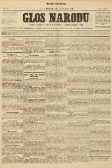 Głos Narodu (numer poranny). 1910, nr 22