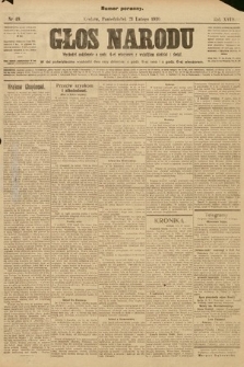 Głos Narodu (numer poranny). 1910, nr 49