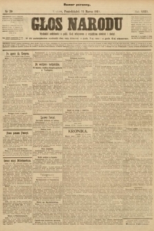 Głos Narodu (numer poranny). 1910, nr 70