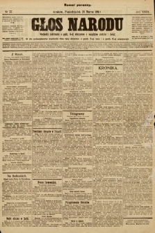 Głos Narodu (numer poranny). 1910, nr 77