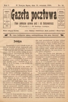 Gazeta Pocztowa : pismo poświęcone sprawom poczt i ich funkcyonaryuszy. 1900, nr 10