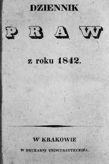 Dziennik Praw. 1842