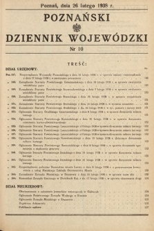 Poznański Dziennik Wojewódzki. 1938, nr 10