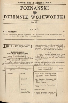 Poznański Dziennik Wojewódzki. 1938, nr 49