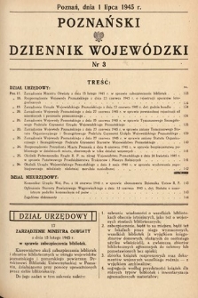Poznański Dziennik Wojewódzki. 1945, nr 3