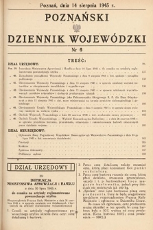 Poznański Dziennik Wojewódzki. 1945, nr 6
