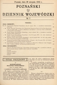 Poznański Dziennik Wojewódzki. 1945, nr 7