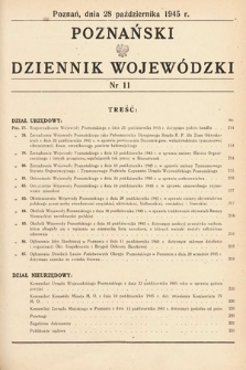 Poznański Dziennik Wojewódzki. 1945, nr 11