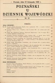 Poznański Dziennik Wojewódzki. 1945, nr 13