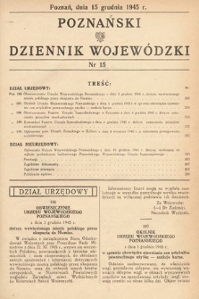 Poznański Dziennik Wojewódzki. 1945, nr 15