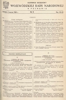 Dziennik Urzędowy Wojewódzkiej Rady Narodowej w Poznaniu. 1963, nr 3