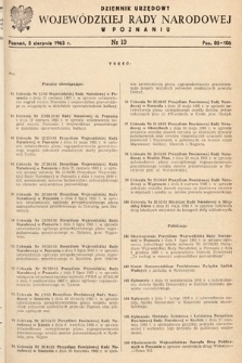 Dziennik Urzędowy Wojewódzkiej Rady Narodowej w Poznaniu. 1963, nr 10